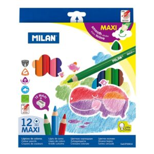 MILAN學齡前的第一盒色鉛筆_12色(附削筆器)
