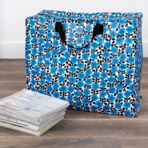 REX 巨大收納袋_藍花