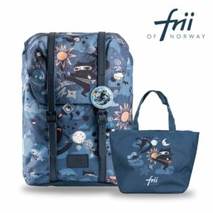 Frii Retro 22L輕量護脊書包-太空忍者+便當袋(2022新款)