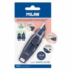 MILAN安全兩段式陶瓷美工刀_靛青藍