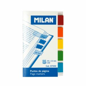 MILAN分頁標籤貼_5色_45*12mm_100張