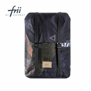 Frii Retro 30L輕量護脊書包-塗鴉黑
