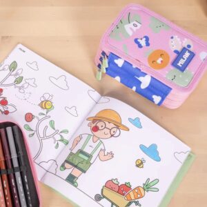 (金屬色鉛筆款)MILAN隨行畫筆袋著走_甜心農場(3層式)